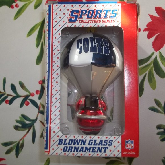 New NFL Colts Santa Christmas Ornament - Picture 2 of 2